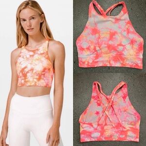 Lululemon Energy Bra *High Neck Long Line Shibori